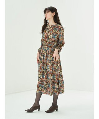 花柄シャーリングギャザーワンピース Yecca Vecca ファッション通販 公式通販 オンワード クローゼット