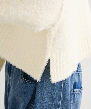Green Parks ・Ｐｅｔｉｔ　Ｆｌｅｕｒ　ブークレワイドニット Off White