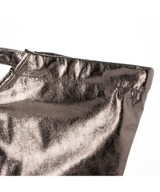 UNBILLION カシュカシュ cachecache / メタリックギャザーパッカブルトート ダークシルバー