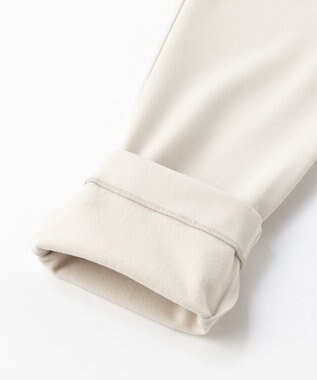 UNFILO 【アルガンオイル】裏起毛ドロストスティック パンツ アイボリー