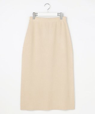 ANY SIS CICA加工 ニット タイト スカート シャンパン