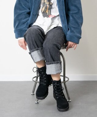 Bridget Birkin 【PARADIS COULEUR】オブリークトウレースアップブーツ ブラックスウェード