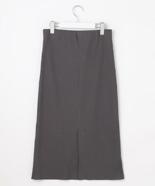 J.PRESS LADIES 【洗える】リブ ナロー スカート スレート系