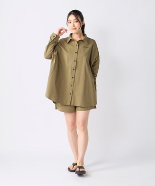 OP／FILA 【Kappa】オーバーサイズシャツ付き 水着4点セット カーキ