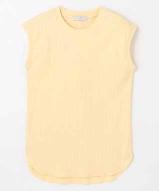 ANY L 【洗濯機可/接触冷感/UVカット】汗ジミ防止テレコノースリーブプルオーバー イエロー