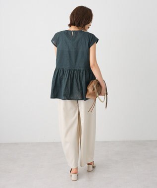 CRAFT STANDARD BOUTIQUE インド綿ドット刺繍ブラウス Green