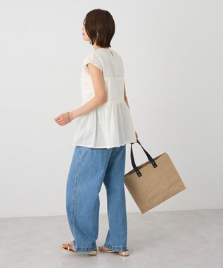 CRAFT STANDARD BOUTIQUE インド綿ドット刺繍ブラウス Ivory