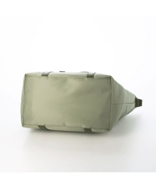 UNBILLION ペルケ perche / ナイロン×牛革かぶせジェムストーントートバッグ グリーン