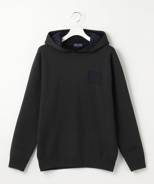 23区GOLF 【MEN】【ウォッシャブル】スヌード付き 裏モールパーカー ニット ブラック系