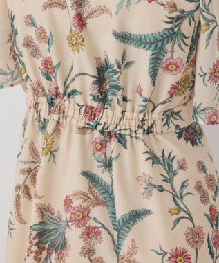 GRACE CONTINENTAL シノワズリプリントワンピース ベージュ