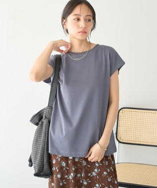earth music&ecology 【遮熱・接触冷感・UVカット】フレンチスリーブTシャツ