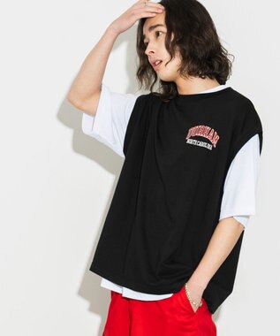 WEGO 【SETUPアイテム】アンサンブルスウェットベストT（S） ブラック