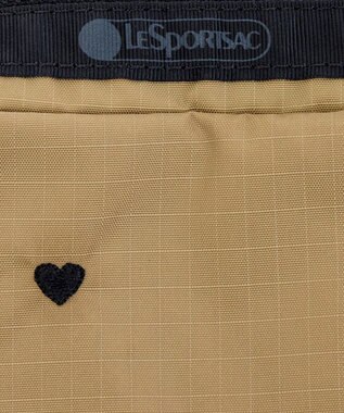 LeSportsac RECTANGULAR COSMETIC/モカブラックハートエンブロイダリー モカブラックハートエンブロイダリー