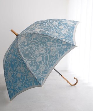 槇田商店 ＜商品閲覧数No.1＞Kirie 更紗 レイクブルー 長傘 レイクブルー