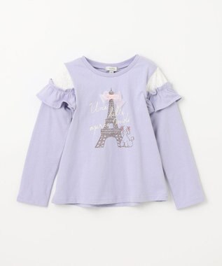 ANY KIDS フレンチモチーフ 長袖 Tシャツ サックスブルー