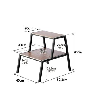 tower 踏み台 タワー 2段 ブラック ブラック