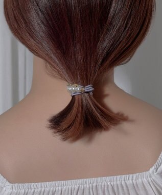 Phoebe パールラインコンビヘアブレス グレー グレー