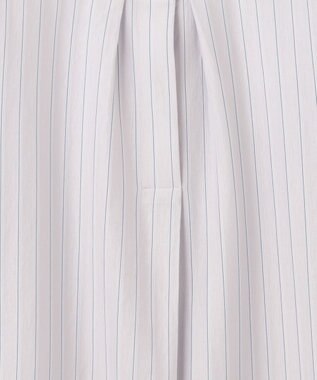 J.PRESS LADIES S 【イージーケア】ストライプジャージー バンドカラー カットソー ライトグレー系1