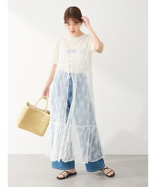 Green Parks ２ｗａｙ　レイヤードレースワンピース White