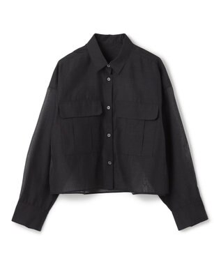 UNFILO シアークロップドシャツ ブラック