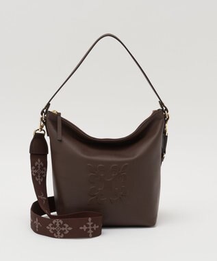 russet 《WEB限定》スタンダードミニショルダーバッグ <エンボスモノグラム>(CE-1718-WEB) D.Brown