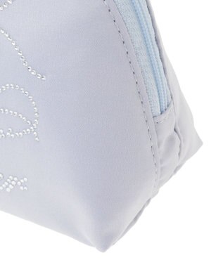 Maison de FLEUR シャイニーリボンラウンドポーチ Blue