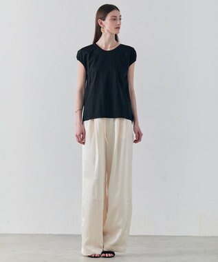 BEIGE， ZEOLITE / バックツイスト コンビトップス Black