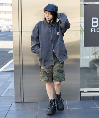 WEGO ワーカーズWジップデニムブルゾン ブラックその他