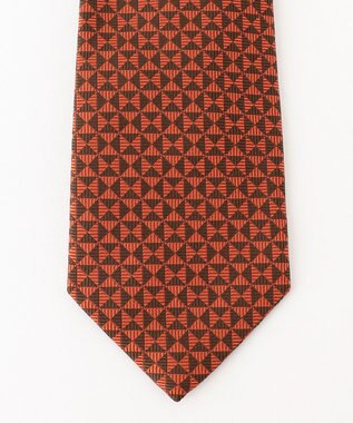 J.PRESS MEN 【GEOMETRIC JACQUARD COLLECTION】ジオメトリックジャガード ネクタイ オレンジ系