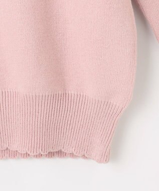 ANY KIDS 肩フリル しあわせタッチニット ピンク