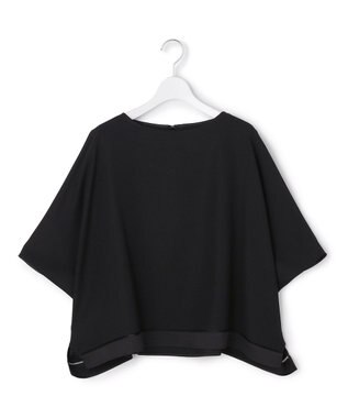 ICB L 【先行予約・WEB限定カラーあり】 FluidBackSatin クロップドブラウス ブラック