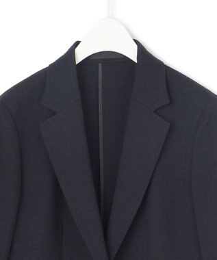 ICB 【接触冷感・防シワ・速乾・洗える】レーヨンライクトロ テーラードジャケット ネイビー系