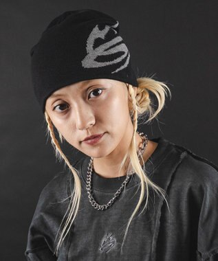 WEGO 【ユニセックス着用ITEM】MA55IVE　ロゴシングルニットワッチ ブラック