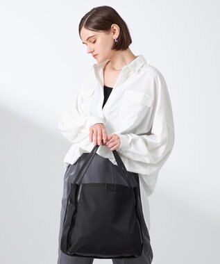 Y'SACCS スクエアすっきりトート Mサイズ ブラック