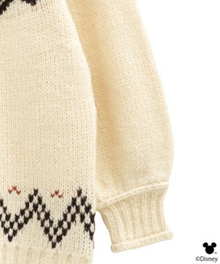 earth music&ecology 【予約】Disney/ミッキー刺繍ノルディックニットチュニック アイボリー