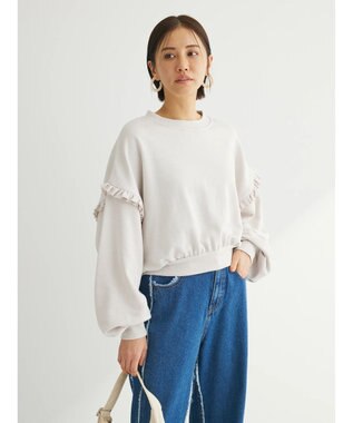 Green Parks ・Ｐｅｔｉｔ　Ｆｌｅｕｒ　ボリュームスリーブスウェット Ivory