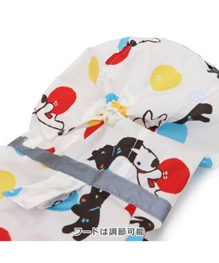 PET PARADISE リサとガスパール レインコート つなぎ《風船柄》 中型犬 大型犬 風船柄