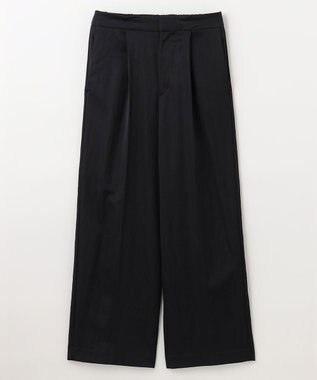 NAVE 【ReNAVE 洗える】グロスサテン パンツ ブラック系