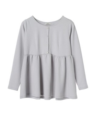 earth music&ecology ペプラムカットプルオーバー Sax