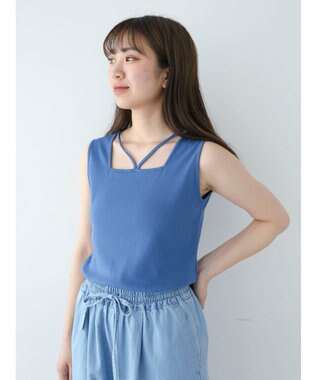 Green Parks マルチストラップテレコタンク Blue