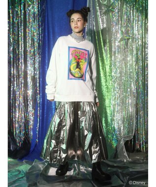 Green Parks ＦＡＮＴＡＳＩＡ／ポスタープリント裏毛プルオーバー White