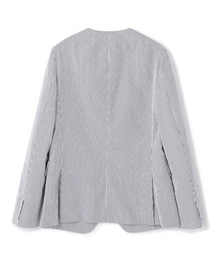 BEIGE， 【洗える・WEB限定】NEMESIA / ソフトサッカーノーカラージャケット Navy St.