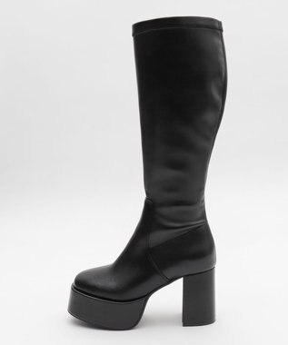 WEGO ストレッチヒールロングブーツ ブラック