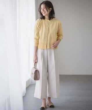 組曲 【UVケア・接触冷感】MINA ニットカーディガン 【WEB限定】クリームイエロー系9