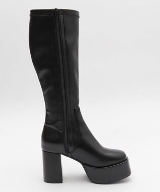 WEGO ストレッチヒールロングブーツ ブラック