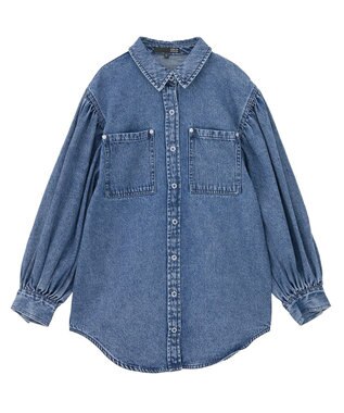 Green Parks ・ＳＵＧＡＲ　ＳＰＯＯＮ　ボリュームスリーブデニムシ Indigo