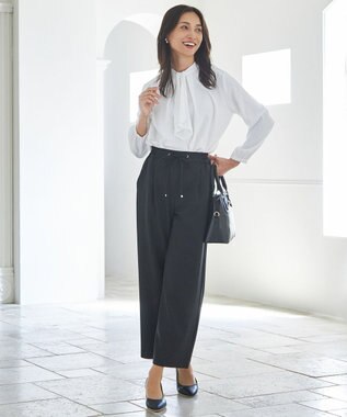 ANY 【2WAY/洗濯機可能】華やぎボウタイブラウス オフ