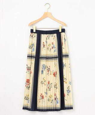 組曲 スカーフパネルプリント スカート アイボリー系5