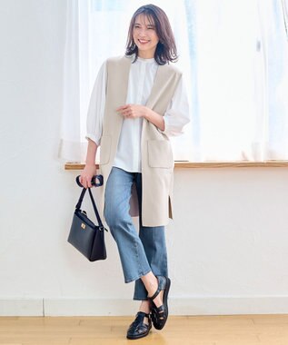 ANY 【洗濯機可/ストレッチ】デニムフレアパンツ ライトインディゴ