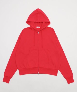 WEGO 【ユニセックス着用ITEM/MLサイズ展開】コンパクトフィットダブルZIPパーカー レッド